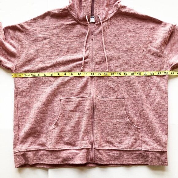 OLD NAVY Lightweight Textured Full-Zip Hoodie Mountain Dusk Womens Large Tall - Picture 7 of 9